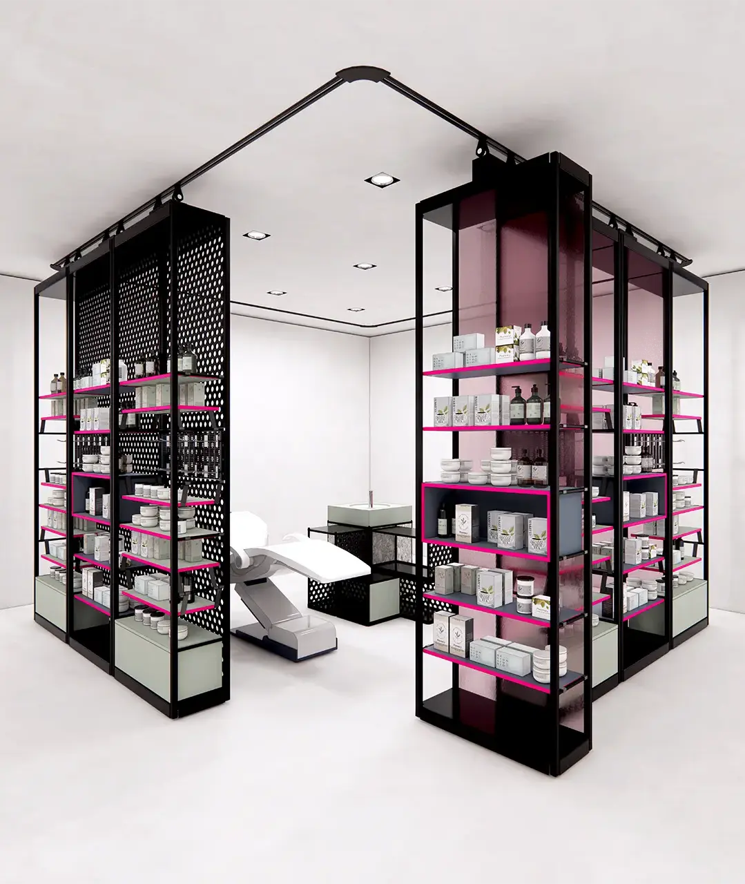 CINETIK linea di arredamento per farmacie con pareti mobili - gallery 03