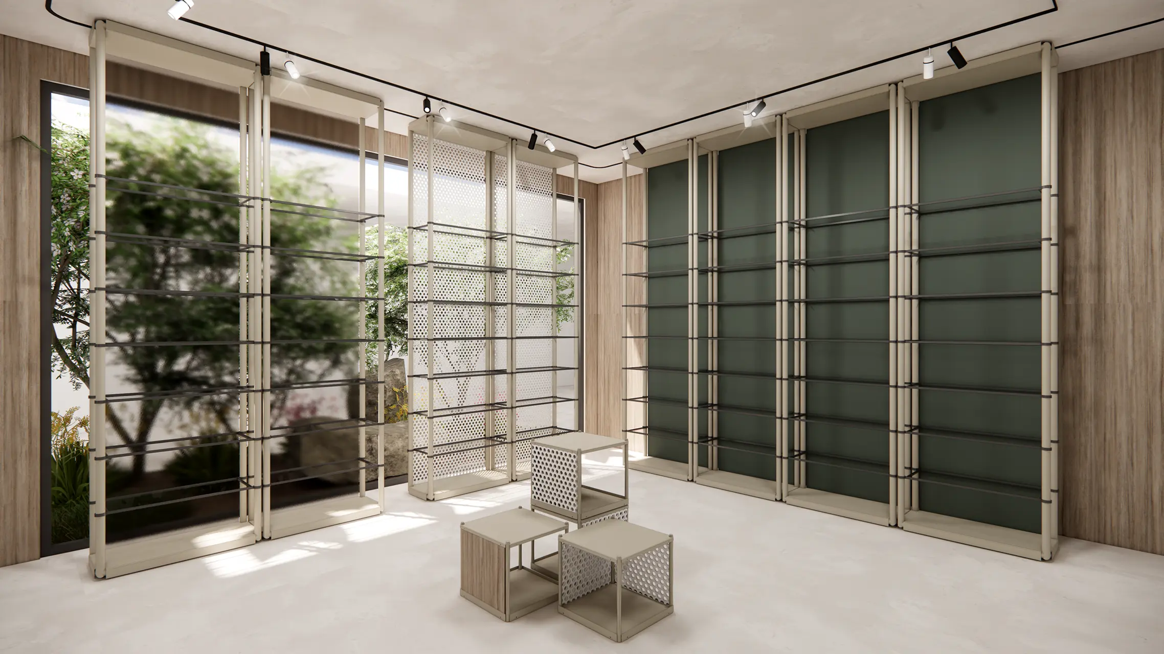 CINETIK linea di arredamento per farmacie con pareti mobili - gallery 05