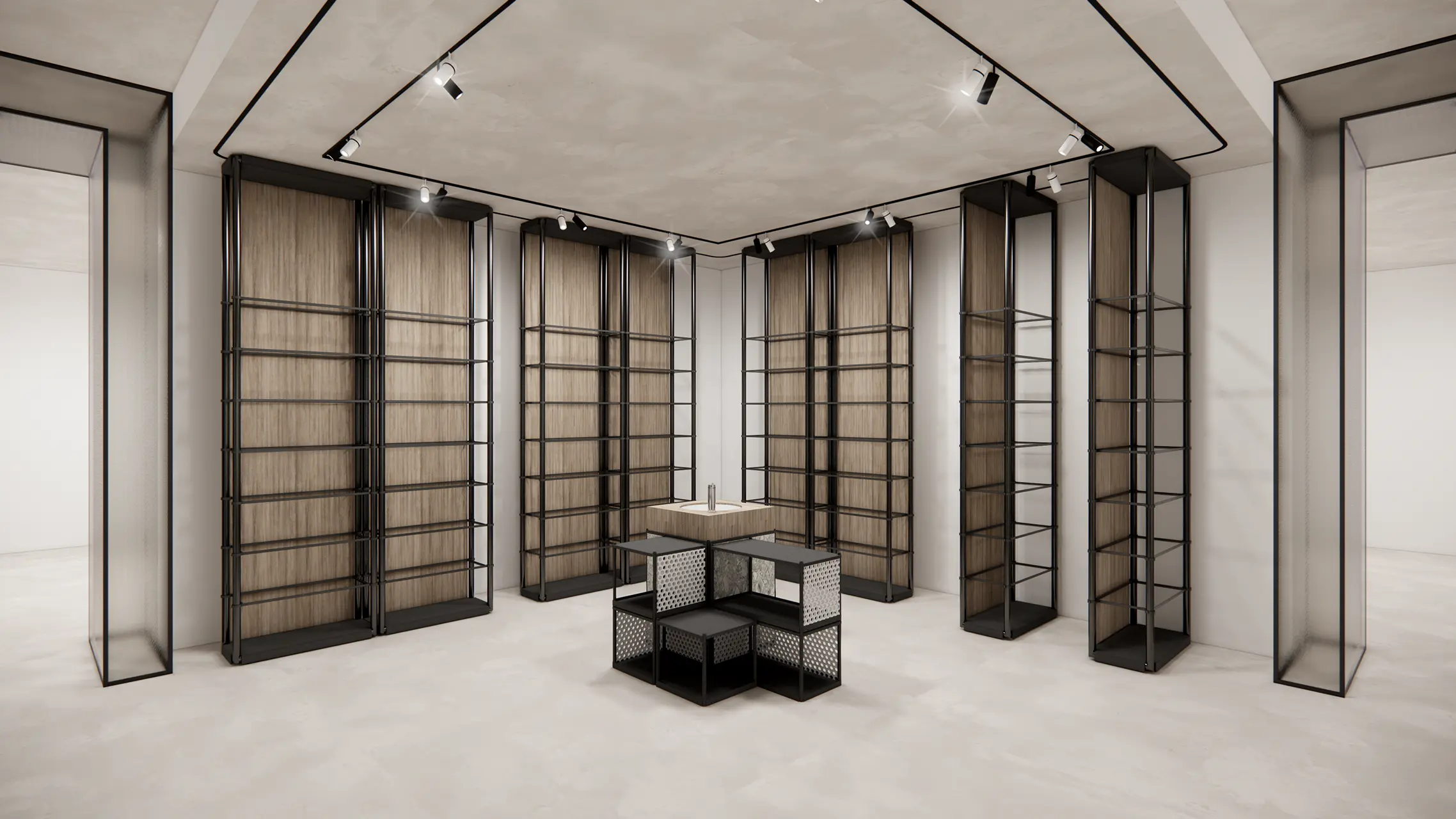 CINETIK linea di arredamento per farmacie con pareti mobili - gallery 06