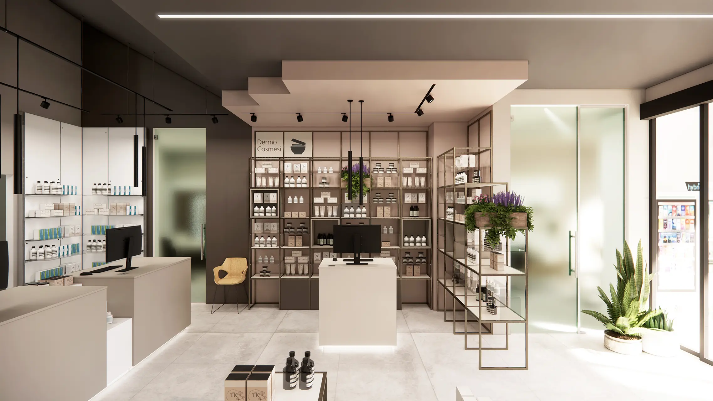 GREEN MESH linea di arredamento per farmacie luminazione integrata - gallery 06