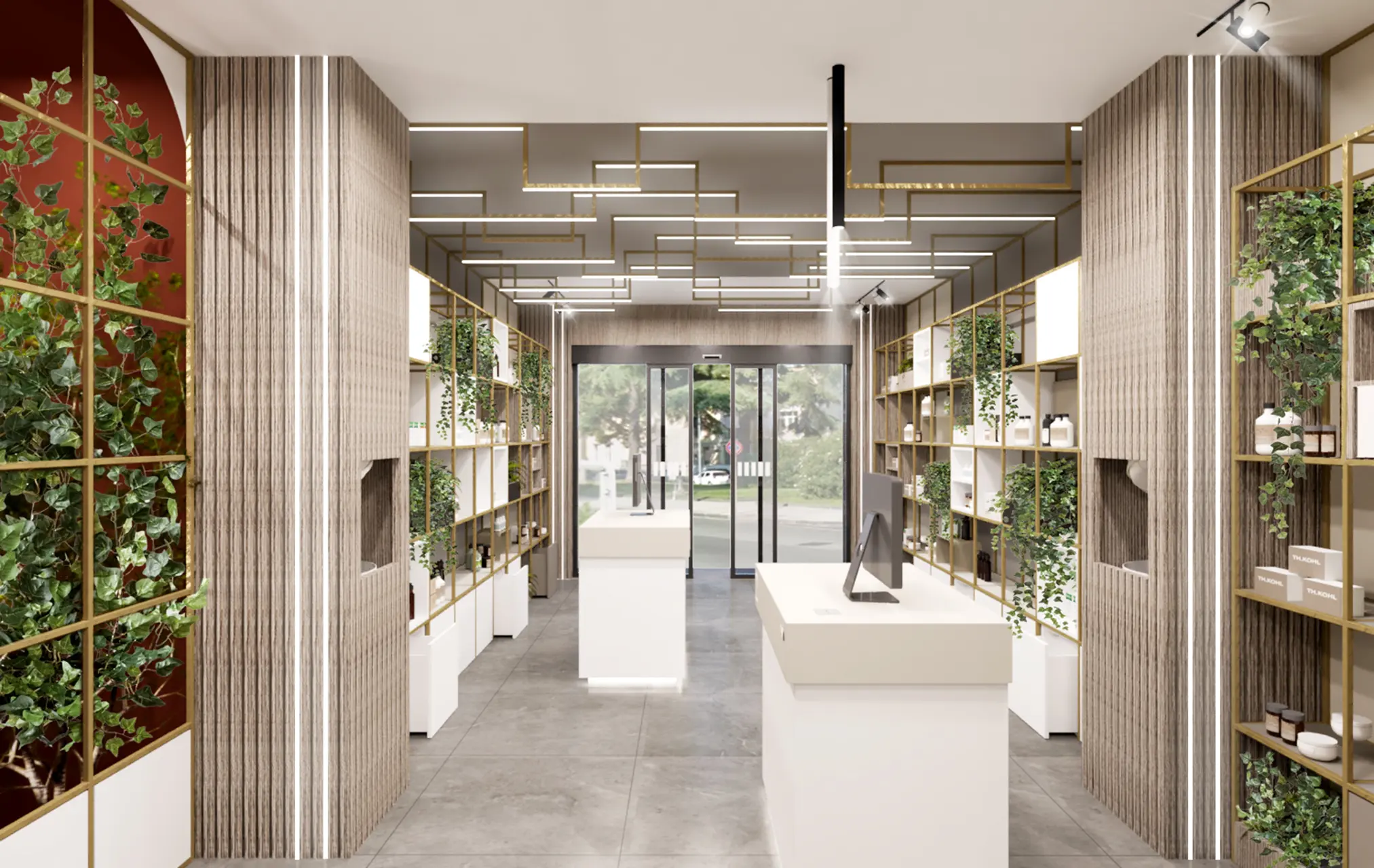 GREEN MESH linea di arredamento per farmacie luminazione integrata - gallery 12