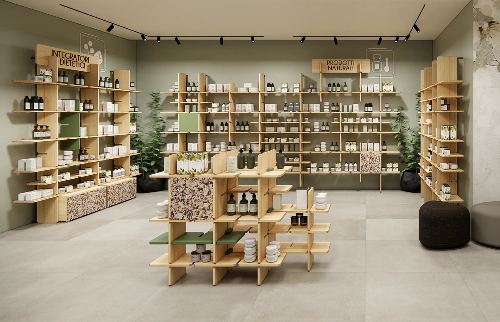 HELIX linea di arredamento per farmacie sostenibili 100% in bambù - gallery 01