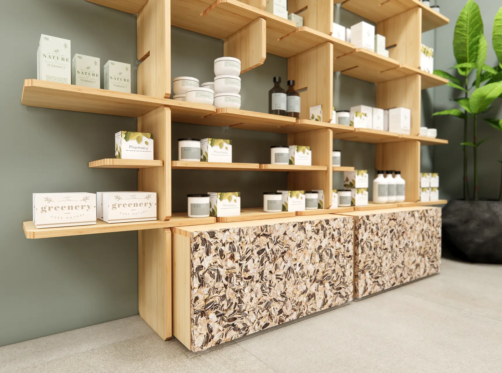 HELIX linea di arredamento per farmacie sostenibili 100% in bambù - gallery 02