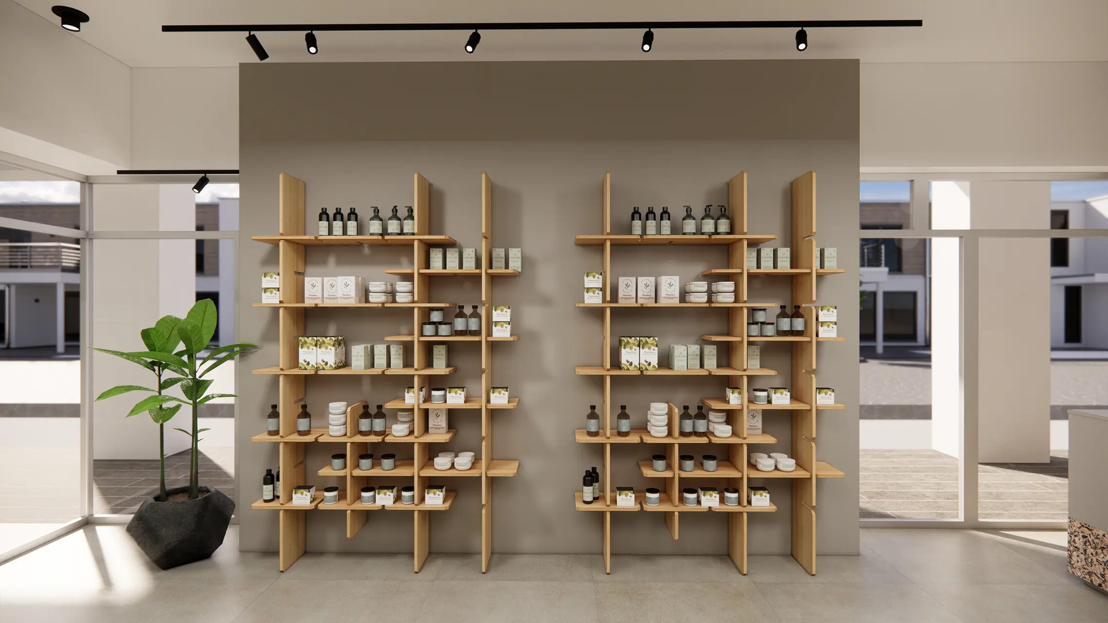 HELIX linea di arredamento per farmacie sostenibili 100% in bambù - gallery 03