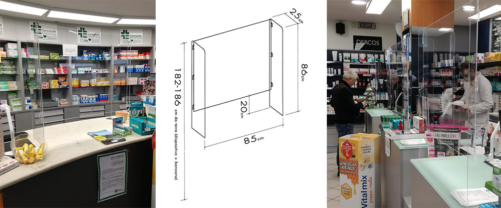 pharmashield plexiglass farmacia